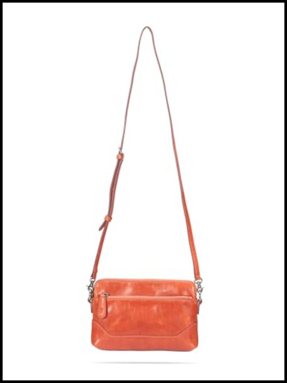 Leather Wristlet Crossbody Bag Removable Strap Everyday Use
